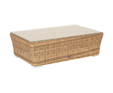 Стол плетенный со стеклом